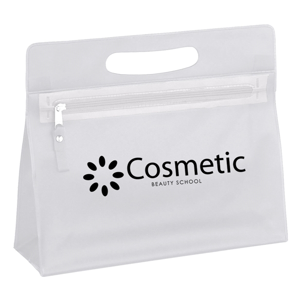 9 3/4" x 8" Vanity bag with translucent design, zip closure... from ASI 61125 Hit Promotional Products / Hit®
