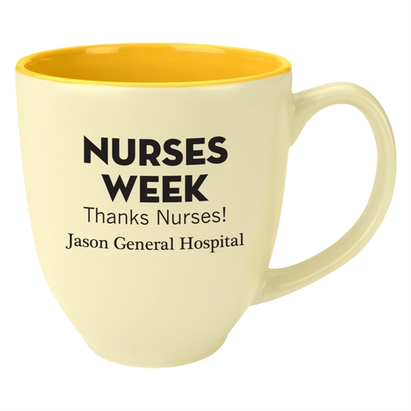 Pastel colored bistro mug that holds up to 14 oz.... from ASI 61125 Hit Promotional Products / Hit®