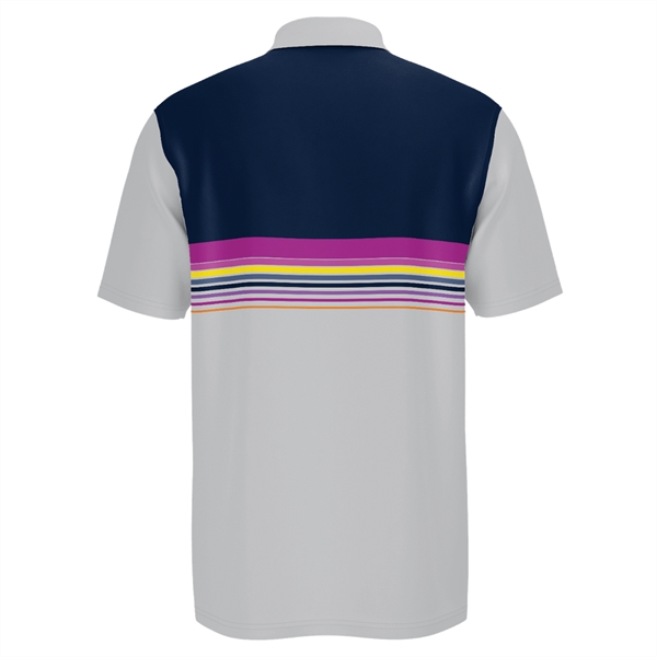 Men's polyester and spandex dye sublimated polo shirts in sizes XS... from ASI 88060 Snugz/USA Inc / SnugZ USA®