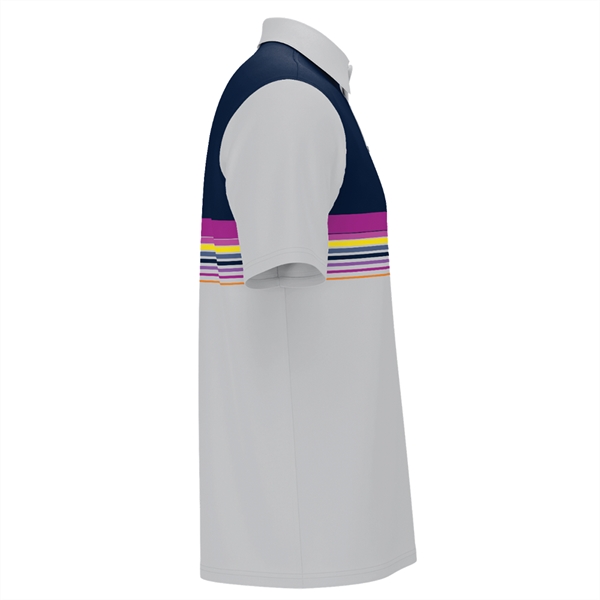 Men's polyester and spandex dye sublimated polo shirts in sizes XS... from ASI 88060 Snugz/USA Inc / SnugZ USA®