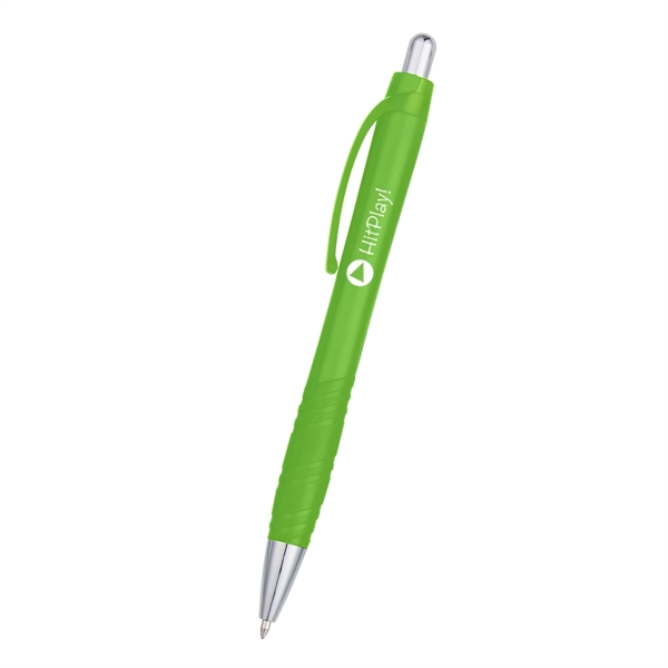 Pen with plunger action button and smooth rubber finish... from ASI 61125 Hit Promotional Products / Hit®