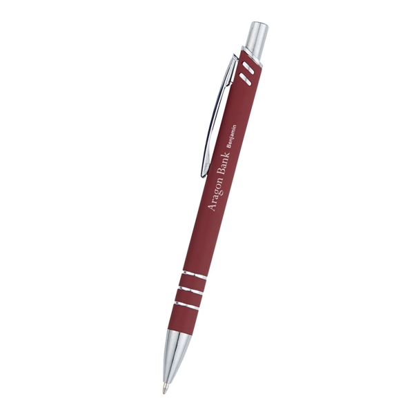 Rubberize, aluminum, plunger action pen.... from ASI 61125 Hit Promotional Products / Hit®