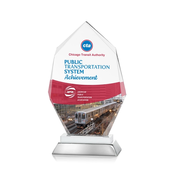 Unique optical award with white optical and aluminum base.... from ASI 84592 St Regis Group / St Regis