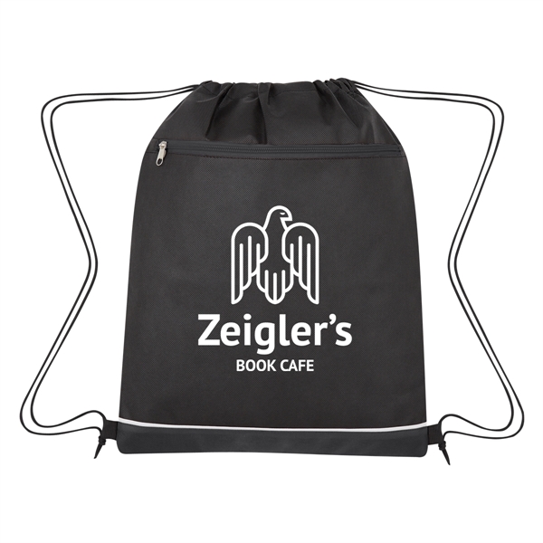 Drawstring bag made from 80-gram laminated non-woven, coated water-resistant polypropylene... from ASI 61125 Hit Promotional Products / Hit®
