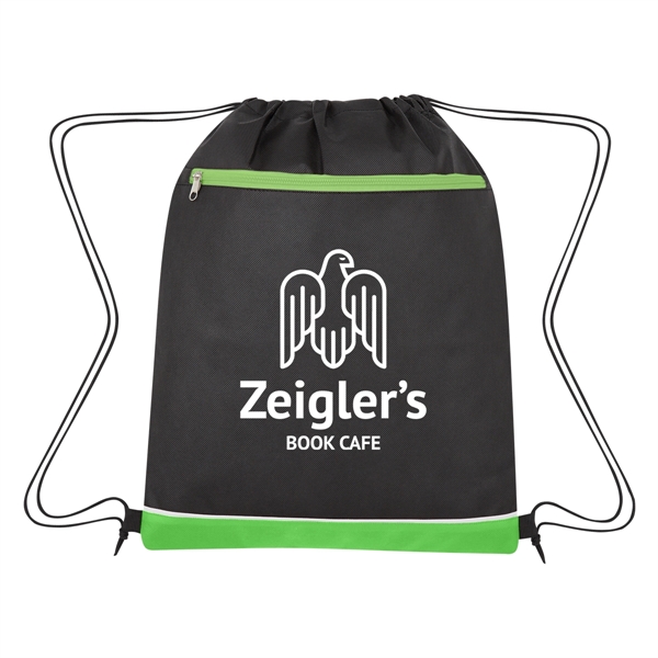 Drawstring bag made from 80-gram laminated non-woven, coated water-resistant polypropylene... from ASI 61125 Hit Promotional Products / Hit®