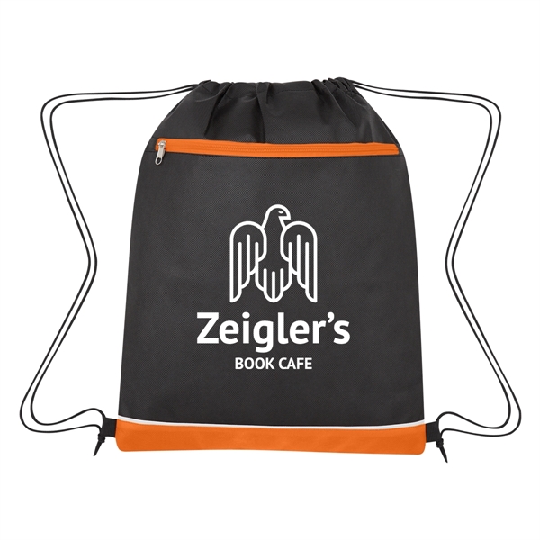 Drawstring bag made from 80-gram laminated non-woven, coated water-resistant polypropylene... from ASI 61125 Hit Promotional Products / Hit®