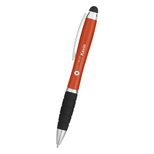 Twist-action pen with a light, stylus, and rubber grip for better... from ASI 61125 Hit Promotional Products / Hit®