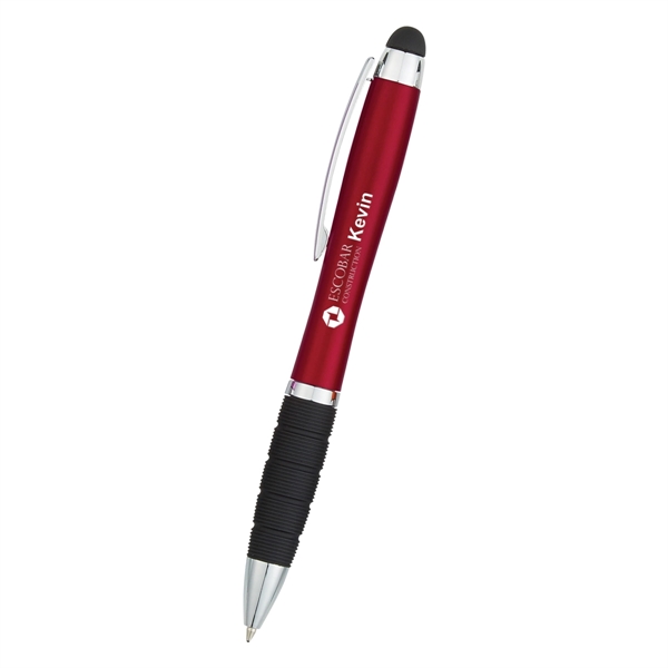 Twist-action pen with a light, stylus, and rubber grip for better... from ASI 61125 Hit Promotional Products / Hit®