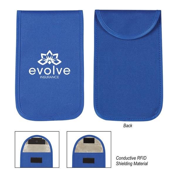Cellphone case with RFID protection, made of 600-denier polyester.... from ASI 61125 Hit Promotional Products / Hit®