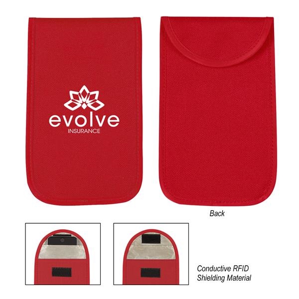 Cellphone case with RFID protection, made of 600-denier polyester.... from ASI 61125 Hit Promotional Products / Hit®