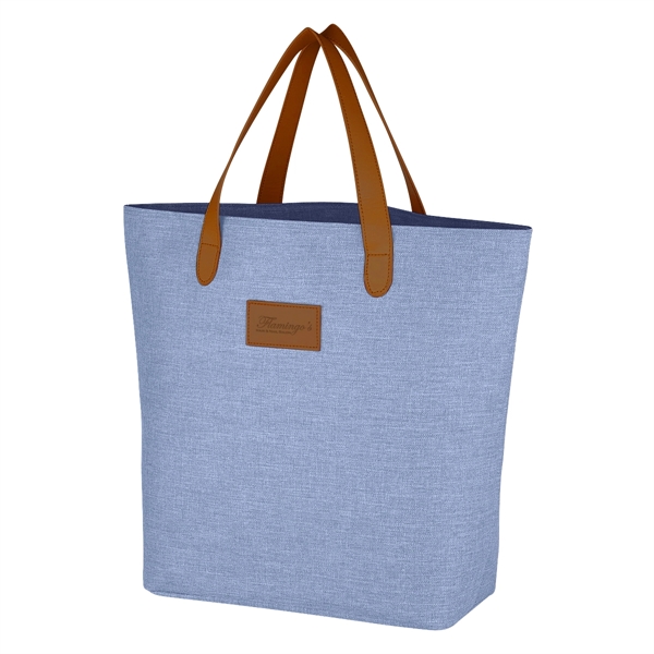 600 denier poly-canvas tote bag with 16 1/2" leatherette handles and... from ASI 61125 Hit Promotional Products / Hit®
