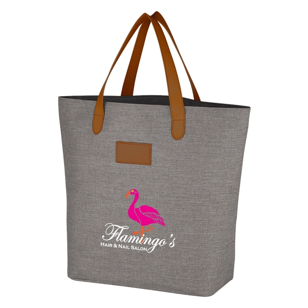 600 denier poly-canvas tote bag with 16 1/2" leatherette handles and... from ASI 61125 Hit Promotional Products / Hit®