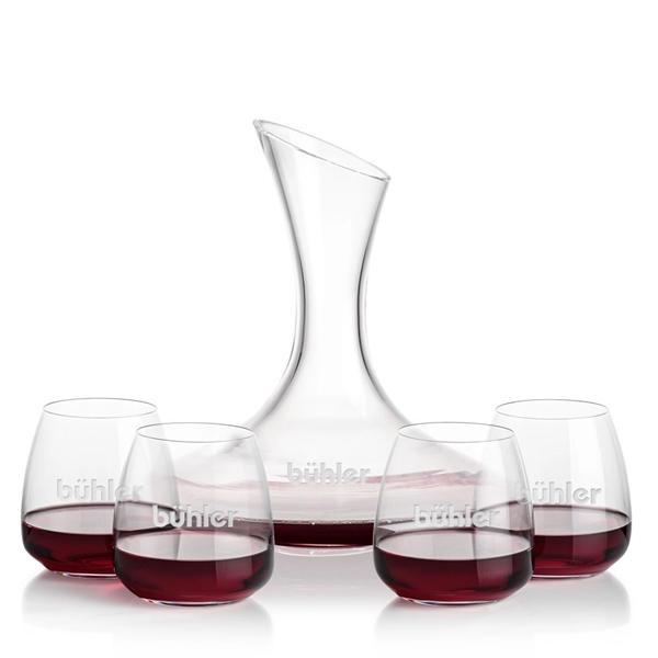 Madagascar Carafe set with 2 or 4 stemless Hogarth wine.... from ASI 84592 St Regis Group