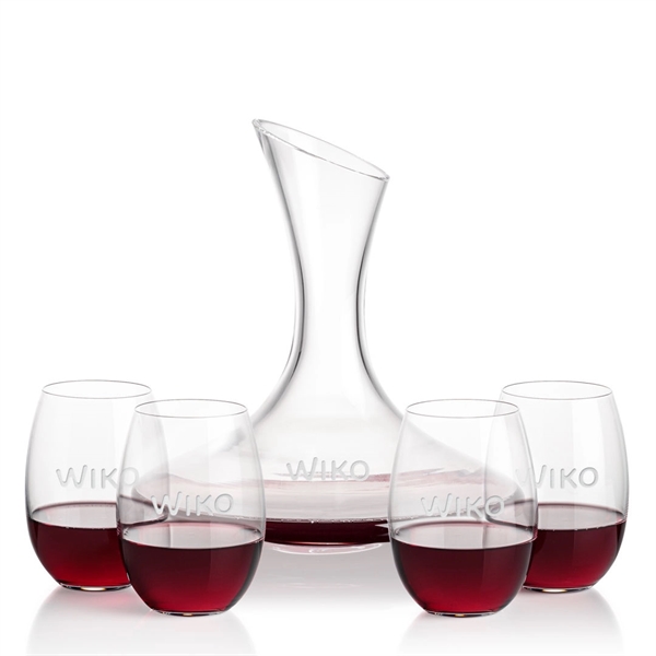 Madagascar Carafe set with 2 or 4 stemless Carlita wine.... from ASI 84592 St Regis Group