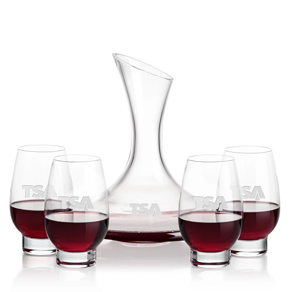 Madagascar Carafe set with 2 or 4 stemless Glenarden wine.... from ASI 84592 St Regis Group