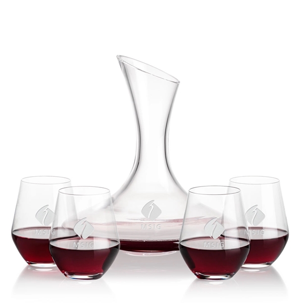 Madagascar Carafe set with 2 or 4 stemless Reina wine.... from ASI 84592 St Regis Group