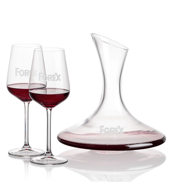 Madagascar Carafe set with 2 or 4 stemmed Elderwood wine.... from ASI 84592 St Regis Group