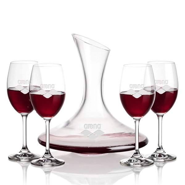 Madagascar Carafe set with 2 or 4 stemmed Naples wine.... from ASI 84592 St Regis Group