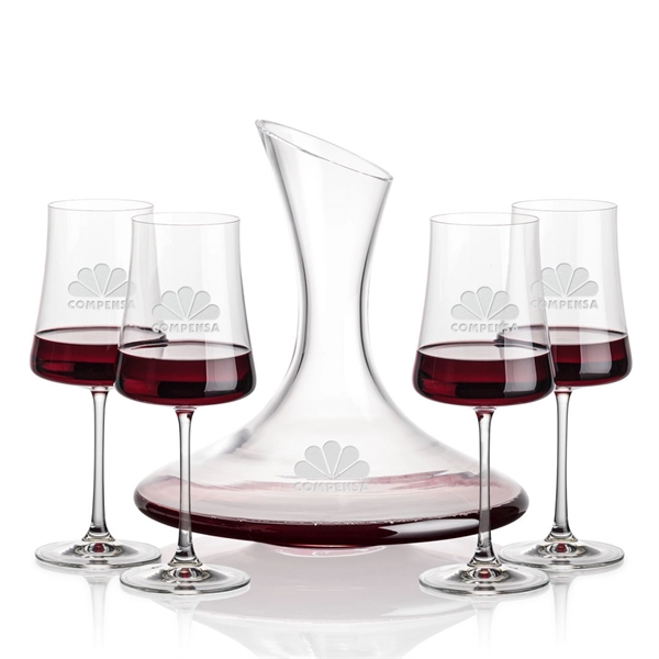 Madagascar Carafe set with 2 or 4 stemmed Dakota wine.... from ASI 84592 St Regis Group