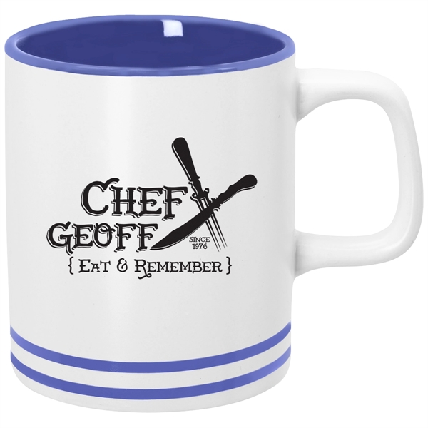 White ceramic mug with your choice of bright and bold accent... from ASI 61125 Hit Promotional Products / Hit®