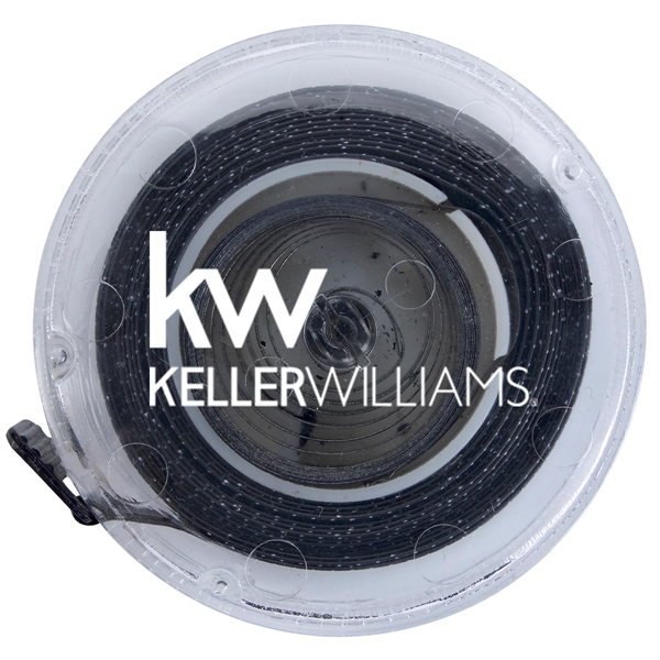Clear tape measure with 5' push button retractable plastic tape that... from ASI 61125 Hit Promotional Products / Hit®