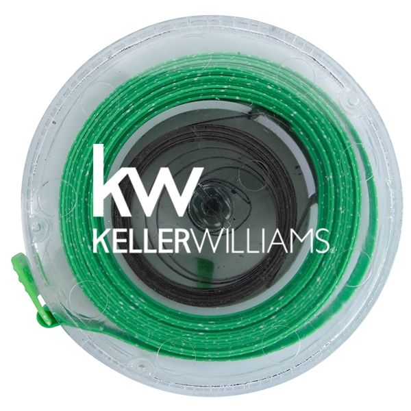 Clear tape measure with 5' push button retractable plastic tape that... from ASI 61125 Hit Promotional Products / Hit®