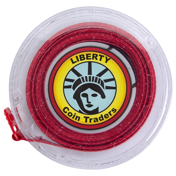 Clear tape measure with 5' push button retractable plastic tape that... from ASI 61125 Hit Promotional Products / Hit®