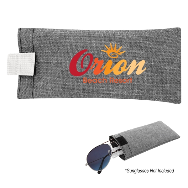 Heathered eyeglass pouch made of 600 denier polyester with a loop... from ASI 61125 Hit Promotional Products / Hit®