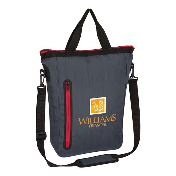 300 denier nylon and lattice polyester water-resistant bag with detachable/adjustable padded... from ASI 61125 Hit Promotional Products / Hit®