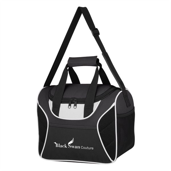 PEVA-lined 600 denier polyester kooler bag with a front pocket and... from ASI 61125 Hit Promotional Products / Hit®