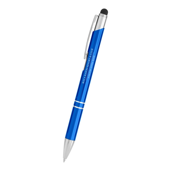 Plunger-action stylus pen made of aluminum and available in six colors.... from ASI 61125 Hit Promotional Products / Hit®