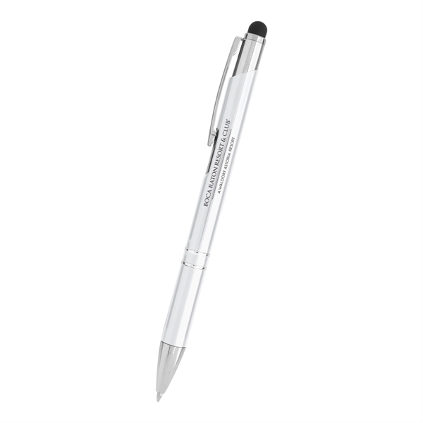Plunger-action stylus pen made of aluminum and available in six colors.... from ASI 61125 Hit Promotional Products / Hit®