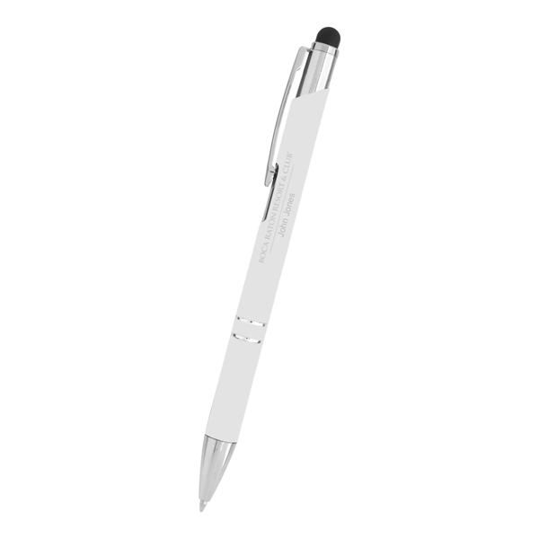 Plunger-action stylus pen made of aluminum and available in six colors.... from ASI 61125 Hit Promotional Products / Hit®
