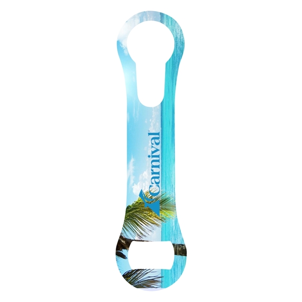2" x 7 3/8" bottle opener that's made of metal.... from ASI 61125 Hit Promotional Products / Hit®