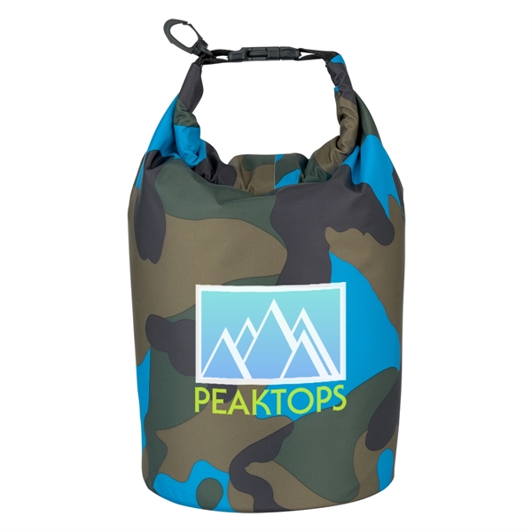 5-liter camo waterproof dry bag made of 210T ripstop polyester with... from ASI 61125 Hit Promotional Products / Hit®