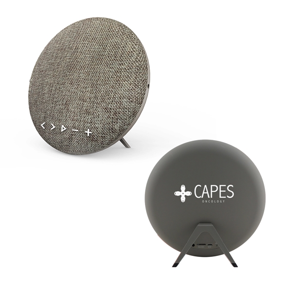 Bluetooth speaker with a detachable desk stand and a 37" leatherette... from ASI 61125 Hit Promotional Products / Hit®