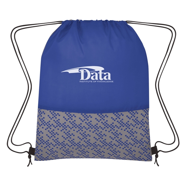 Drawstring backpack made of 210 denier polyester with a bitmap design.... from ASI 61125 Hit Promotional Products / Hit®
