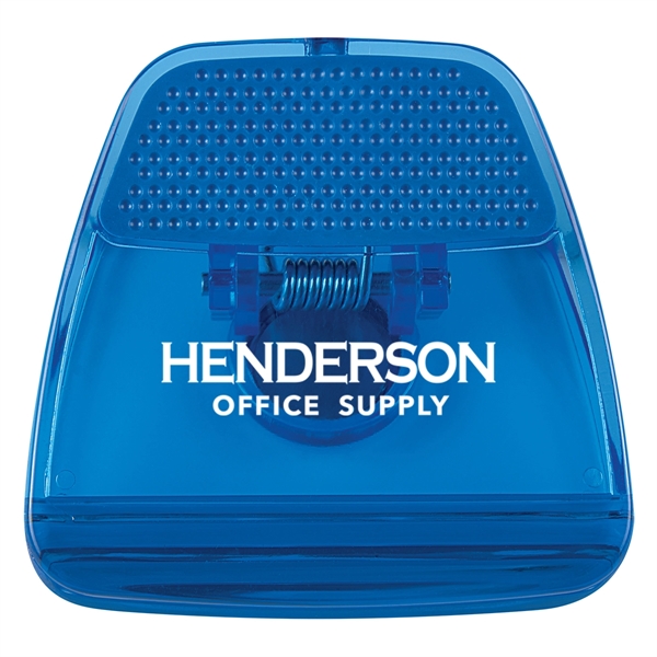 Memo clip with a top rubber grip, spring-loaded hinge, and a... from ASI 61125 Hit Promotional Products / Hit®