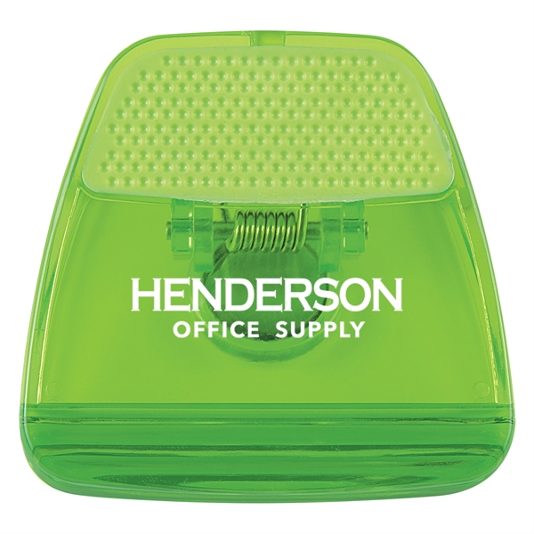 Memo clip with a top rubber grip, spring-loaded hinge, and a... from ASI 61125 Hit Promotional Products / Hit®