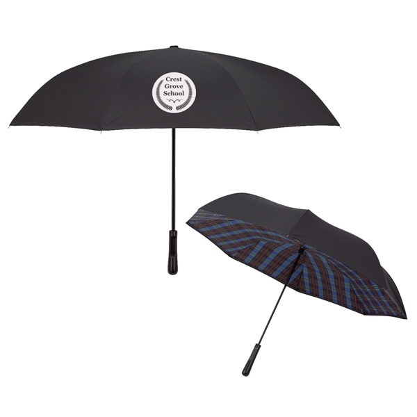 48" arc Soho inversion umbrella with a metal shaft, pongee material,... from ASI 61125 Hit Promotional Products / Hit®
