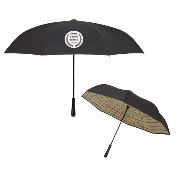 48" arc Soho inversion umbrella with a metal shaft, pongee material,... from ASI 61125 Hit Promotional Products / Hit®