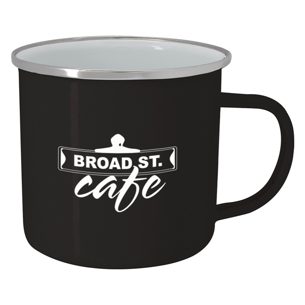 16 oz. mug made of enamel in multiple colors;... from ASI 61125 Hit Promotional Products / Hit®