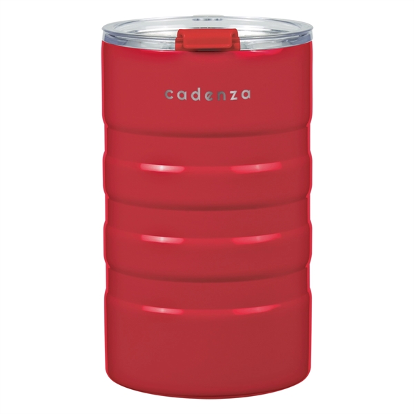 18 oz. double wall stainless steel tumbler featuring a spill-resistant flip-top... from ASI 61125 Hit Promotional Products