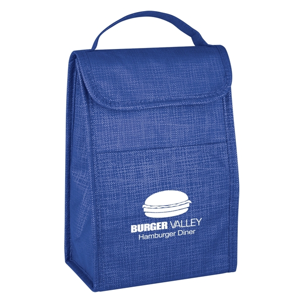 Lunch bag made of 80 gram non-woven, coated water-resistant polypropylene with... from ASI 61125 Hit Promotional Products / Hit®
