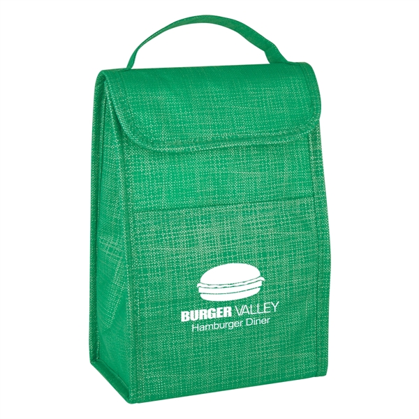 Lunch bag made of 80 gram non-woven, coated water-resistant polypropylene with... from ASI 61125 Hit Promotional Products / Hit®