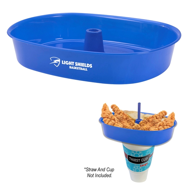 30 oz. oval Grub Tub with straw hole in the middle... from ASI 61125 Hit Promotional Products / Hit®