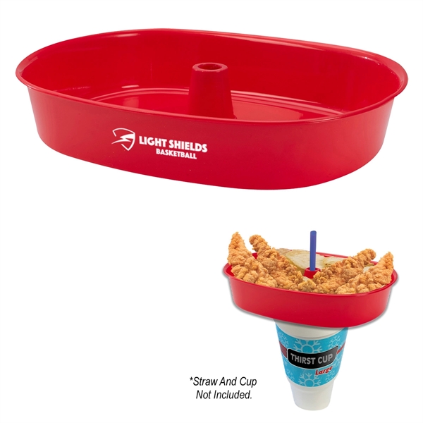 30 oz. oval Grub Tub with straw hole in the middle... from ASI 61125 Hit Promotional Products / Hit®