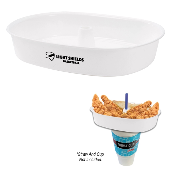30 oz. oval Grub Tub with straw hole in the middle... from ASI 61125 Hit Promotional Products / Hit®