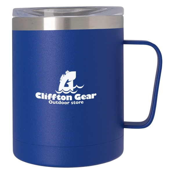 12 oz. double wall stainless steel mug with a powder coated... from ASI 61125 Hit Promotional Products / Hit®