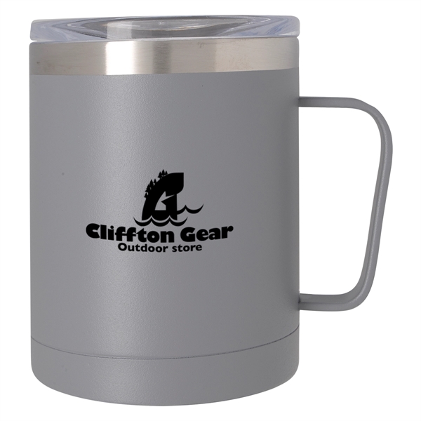 12 oz. double wall stainless steel mug with a powder coated... from ASI 61125 Hit Promotional Products / Hit®